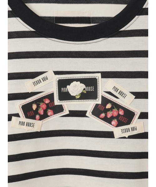 PINK HOUSE(ピンクハウス)の「ネームワッペンいっぱいカットソー(Tシャツ/カットソー・レディース・ネイビー×ホワイト/ブラック×ホワイト/ホワイト×レッド/ホワイト・フリー)」の12枚目の写真