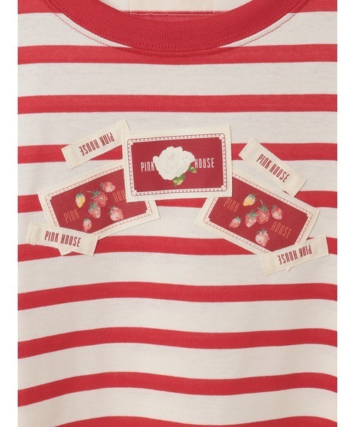 PINK HOUSE(ピンクハウス)の「ネームワッペンいっぱいカットソー(Tシャツ/カットソー・レディース・ネイビー×ホワイト/ブラック×ホワイト/ホワイト×レッド/ホワイト・フリー)」の16枚目の写真