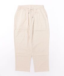 /ATELANE/麻レーヨンストレッチ無地イージーパンツ