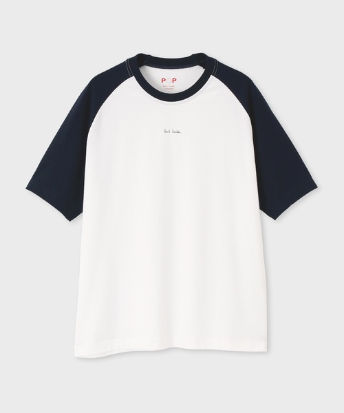 Paul Smith（ポールスミス）の「【ラウンジウェアー】“Paul Smith” ロゴ ベースボールTシャツ【853427 P7344A】（Tシャツ/カットソー・メンズ・グレー/ホワイト・LARGE/MEDIUM）」の2枚目の写真