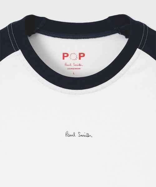 Paul Smith（ポールスミス）の「【ラウンジウェアー】“Paul Smith” ロゴ ベースボールTシャツ【853427 P7344A】（Tシャツ/カットソー・メンズ・グレー/ホワイト・LARGE/MEDIUM）」の3枚目の写真