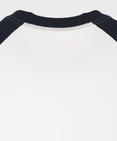 Paul Smith（ポールスミス）の「【ラウンジウェアー】“Paul Smith” ロゴ ベースボールTシャツ【853427 P7344A】（Tシャツ/カットソー・メンズ・グレー/ホワイト・LARGE/MEDIUM）」の4枚目の写真