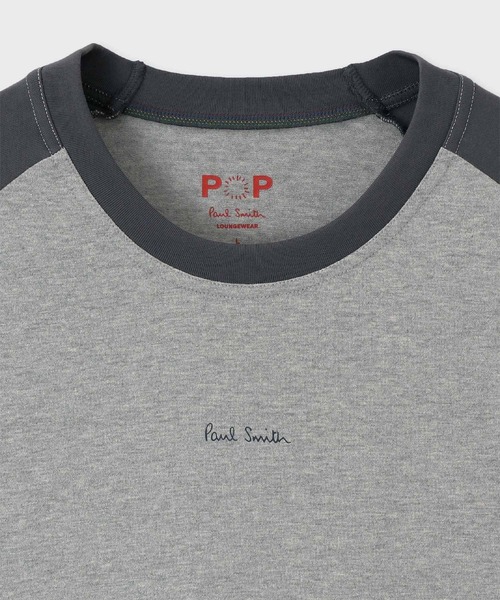 Paul Smith（ポールスミス）の「【ラウンジウェアー】“Paul Smith” ロゴ ベースボールTシャツ【853427 P7344A】（Tシャツ/カットソー・メンズ・グレー/ホワイト・LARGE/MEDIUM）」の5枚目の写真