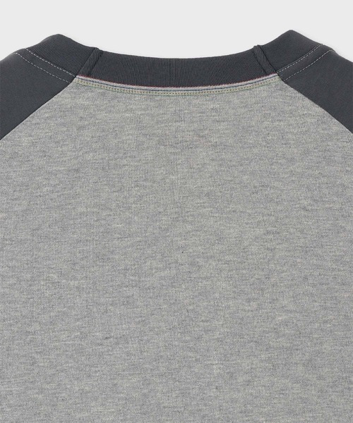 Paul Smith（ポールスミス）の「【ラウンジウェアー】“Paul Smith” ロゴ ベースボールTシャツ【853427 P7344A】（Tシャツ/カットソー・メンズ・グレー/ホワイト・LARGE/MEDIUM）」の6枚目の写真