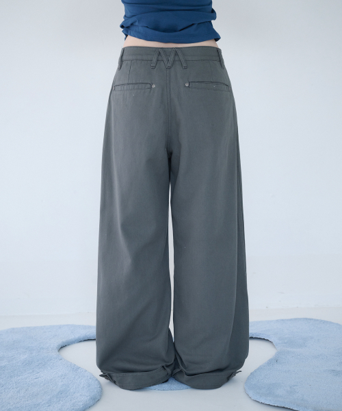 MIRECO(ミレコ)の「BELTED POCKET COTTON PT CHARCOAL(その他パンツ・レディース・その他・2/3/1)」の2枚目の写真