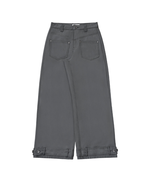 MIRECO(ミレコ)の「BELTED POCKET COTTON PT CHARCOAL(その他パンツ・レディース・その他・2/3/1)」の4枚目の写真