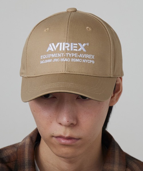 AVIREX(アヴィレックス)の「AVIREX/アビレックス NUMBERING FULL CAP ナンバリング フルキャップ フロントロゴ カーブバイザー 定番 ベーシック カジュアル ストリート メンズ レディース 2026年 夏 夏服(キャップ・メンズ・ブラック/ベージュ/カーキ・FREE)」の2枚目の写真