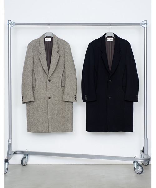 NVRFRGT（ネヴァーフォーゲット）の「SINGLE BREASTED COAT（チェスターコート・メンズ・ブラウン/ブラック・2/1）」の7枚目の写真