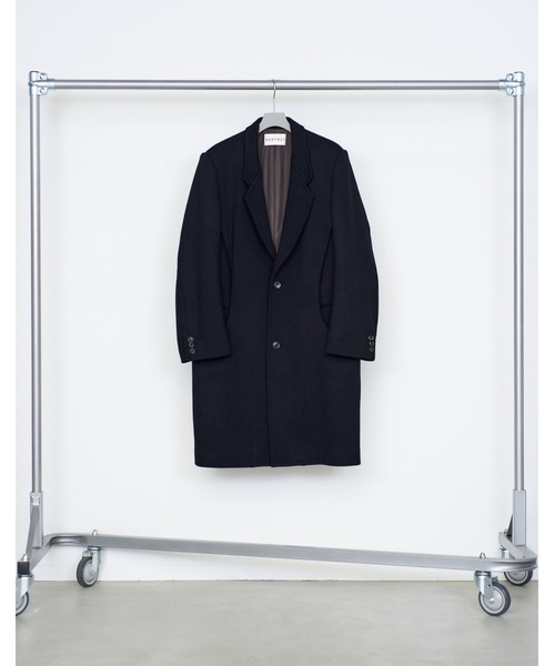 NVRFRGT（ネヴァーフォーゲット）の「SINGLE BREASTED COAT（チェスターコート・メンズ・ブラウン/ブラック・2/1）」の8枚目の写真