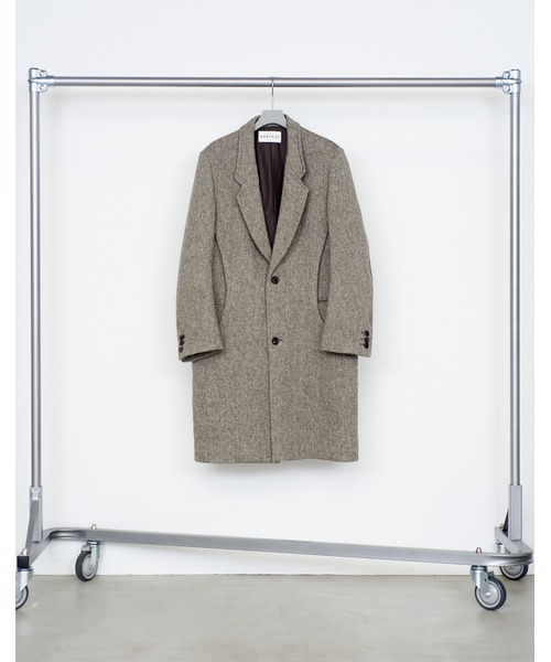 NVRFRGT（ネヴァーフォーゲット）の「SINGLE BREASTED COAT（チェスターコート・メンズ・ブラウン/ブラック・2/1）」の10枚目の写真