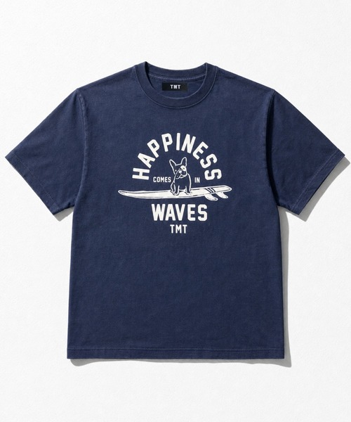 TMT(ティーエムティー)の「6.2oz COTTON S/S Tee (surf dog)(Tシャツ/カットソー・メンズ・ホワイト/ネイビー・SMALL/MEDIUM/LARGE/X-LARGE)」の2枚目の写真