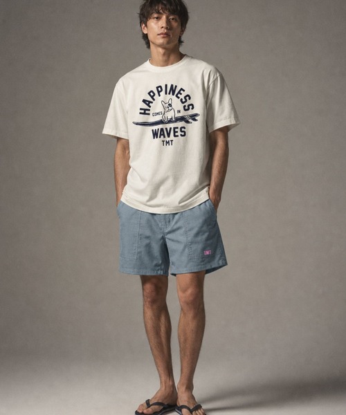 TMT(ティーエムティー)の「6.2oz COTTON S/S Tee (surf dog)(Tシャツ/カットソー・メンズ・ホワイト/ネイビー・SMALL/MEDIUM/LARGE/X-LARGE)」の5枚目の写真