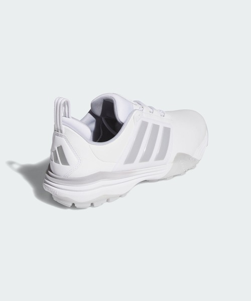 adidas(アディダス)の「アディパワー 26 ワイド スパイクレス ゴルフ / ADIPOWER 26 WIDE SPIKELESS GOLF【adidas Golf/アディダスゴルフ】(スニーカー・メンズ・ホワイト×シルバー・24.5cm/25.5cm/26.5cm/27.5cm/28.5cm/25.0cm/26.0cm/27.0cm/28.0cm/29.0cm)」の2枚目の写真