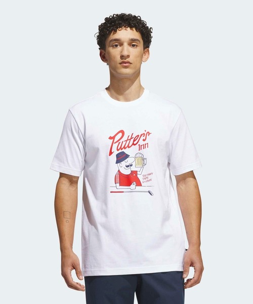 adidas(アディダス)の「エレベーテッド チップ グラフィック Tシャツ【adidas Golf/アディダスゴルフ】(Tシャツ/カットソー・メンズ・ホワイト・XX-LARGE/LARGE/MEDIUM/X-LARGE/SMALL)」の1枚目の写真