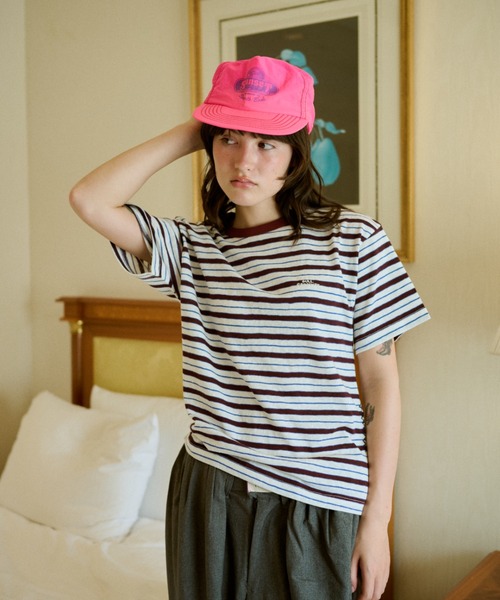 common gull products.(コモンガルプロダクツ)の「八月の忘れ物のボーダーtee(Tシャツ/カットソー・レディース・ホワイト系/イエロー系/グレー系/ベージュ系・SMALL/MEDIUM/LARGE)」の12枚目の写真