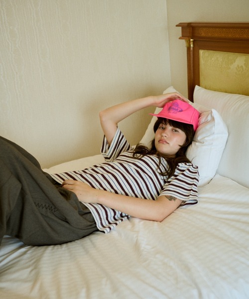common gull products.(コモンガルプロダクツ)の「八月の忘れ物のボーダーtee(Tシャツ/カットソー・レディース・ホワイト系/イエロー系/グレー系/ベージュ系・SMALL/MEDIUM/LARGE)」の21枚目の写真