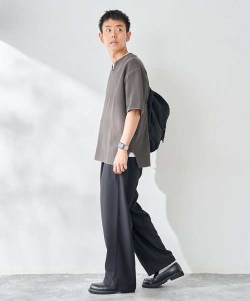 B.C STOCK(ベーセーストック)の「【2点セット】スリットネックサーマル TEE(Tシャツ/カットソー・メンズ・アイボリー/イエロー/ブラック系その他/サックスブルー/ホワイト・LARGE/MEDIUM)」の15枚目の写真