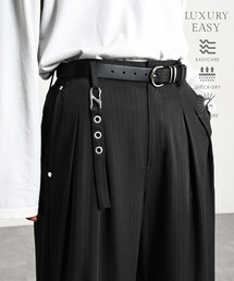 RAGEBLUE（レイジブルー）の「【LUXURY+EASY】＜イージーケア＞ CHARM DETAIL PLEATED WIDE SLACKS/ラグイージーチャーム付きタックワイドスラックス【セットアップ対応】（スラックス）」