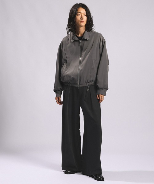 RAGEBLUE(レイジブルー)の「【LUXURY+EASY】<イージーケア> CHARM DETAIL PLEATED WIDE SLACKS/ラグイージーチャーム付きタックワイドスラックス【セットアップ対応】(スラックス・メンズ・ブラック/パープル/グレー/ワインレッド/ブラック系その他・MEDIUM/LARGE)」の11枚目の写真
