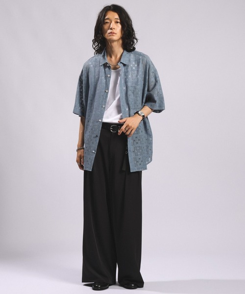 RAGEBLUE(レイジブルー)の「【LUXURY+EASY】<イージーケア> CHARM DETAIL PLEATED WIDE SLACKS/ラグイージーチャーム付きタックワイドスラックス【セットアップ対応】(スラックス・メンズ・ブラック/パープル/グレー/ワインレッド/ブラック系その他・MEDIUM/LARGE)」の18枚目の写真
