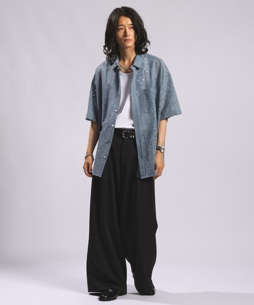RAGEBLUE(レイジブルー)の「【LUXURY+EASY】<イージーケア> CHARM DETAIL PLEATED WIDE SLACKS/ラグイージーチャーム付きタックワイドスラックス【セットアップ対応】(スラックス・メンズ・ブラック/パープル/グレー/ワインレッド/ブラック系その他・MEDIUM/LARGE)」の16枚目の写真
