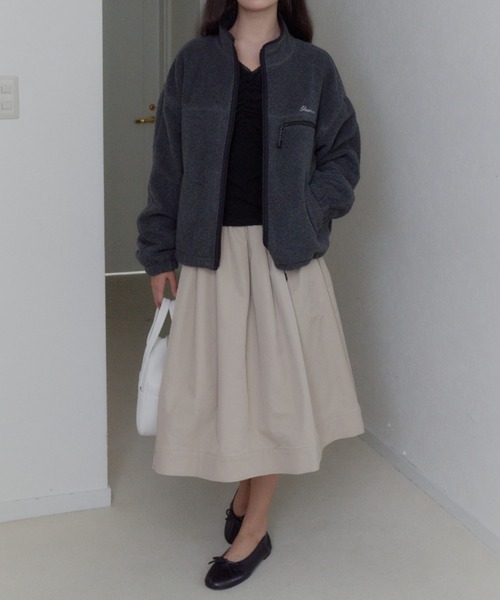 GIUNON(ジウノン)の「back shirring midi skirt / バックシャーリングミディスカート(スカート・レディース・ベージュ/ブラック/ホワイト・0/1)」の22枚目の写真