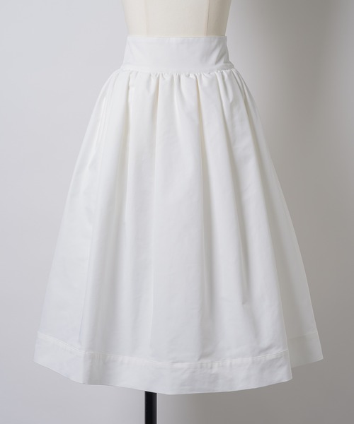 GIUNON(ジウノン)の「back shirring midi skirt / バックシャーリングミディスカート(スカート・レディース・ベージュ/ブラック/ホワイト・0/1)」の4枚目の写真