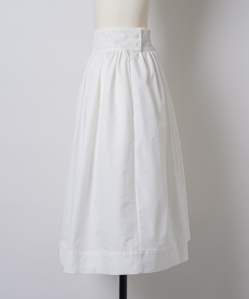 GIUNON(ジウノン)の「back shirring midi skirt / バックシャーリングミディスカート(スカート・レディース・ベージュ/ブラック/ホワイト・0/1)」の5枚目の写真