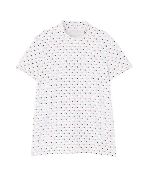 PEARLY GATES(パーリーゲイツ)の「とびうさハート柄ワッフルプリント半袖ハイネックカットソー(Tシャツ/カットソー・レディース・ピンク系その他/ダークインディゴブルー/ホワイト系その他2・LARGE/MEDIUM/SMALL)」の7枚目の写真