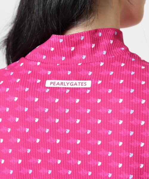 PEARLY GATES(パーリーゲイツ)の「とびうさハート柄ワッフルプリント半袖ハイネックカットソー(Tシャツ/カットソー・レディース・ピンク系その他/ダークインディゴブルー/ホワイト系その他2・LARGE/MEDIUM/SMALL)」の13枚目の写真