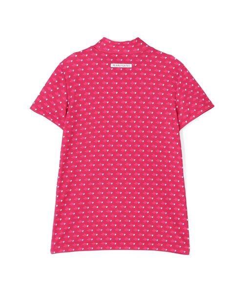 PEARLY GATES(パーリーゲイツ)の「とびうさハート柄ワッフルプリント半袖ハイネックカットソー(Tシャツ/カットソー・レディース・ピンク系その他/ダークインディゴブルー/ホワイト系その他2・LARGE/MEDIUM/SMALL)」の18枚目の写真