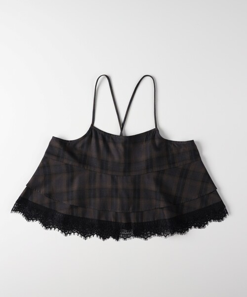 HONEYSUCKLE ROSE(ハニーサックルローズ)の「2WAYチェックレースビスチェ/セットアップ対応(シャツ/ブラウス・レディース・ブラウン系その他/ブラック系1/ブラウン系その他2/ブラック・04/05)」の15枚目の写真
