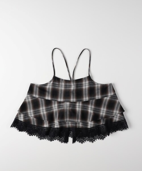 HONEYSUCKLE ROSE(ハニーサックルローズ)の「2WAYチェックレースビスチェ/セットアップ対応(シャツ/ブラウス・レディース・ブラウン系その他/ブラック系1/ブラウン系その他2/ブラック・04/05)」の17枚目の写真