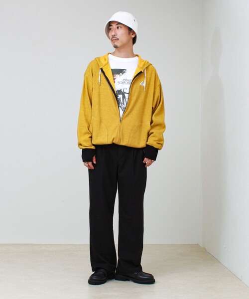 GEVACO(ゲバコ)の「【GEVACO/ゲバコ】ジップアップワッフルフーディー(パーカー・メンズ・ネイビー/アイボリー/マスタード・M/L)」の4枚目の写真