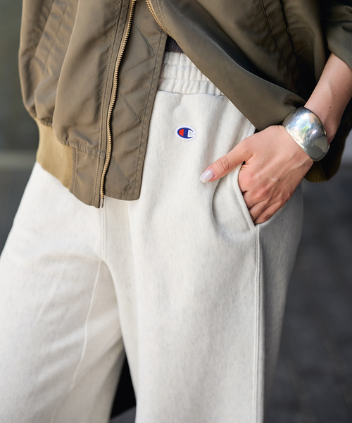 FRAMeWORK（フレームワーク）の「CHAMPION/チャンピオン 別注10OZ スウェットパンツ（スウェットパンツ・レディース・アイボリー/ホワイト系その他/スミクロ・SMALL/MEDIUM）」の2枚目の写真