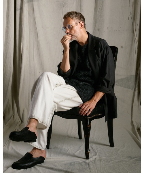 wjk(ダヴルジェイケイ)の「viscose linen double-breasted jacket(テーラードジャケット・メンズ・ブラウン/スミクロ・X-LARGE/LARGE/MEDIUM/SMALL)」の9枚目の写真