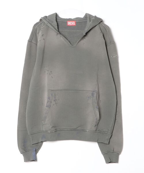 DIESEL(ディーゼル)の「メンズ プルオーバーパーカー S-KEITHY(スウェット・メンズ・グレー系その他・SMALL/MEDIUM/LARGE/X-LARGE)」の1枚目の写真