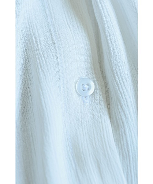 marjour(マージュール)の「AIRY CREPE OPEN TUNIC(シャツ/ブラウス・レディース・ブラック/オフホワイト・M)」の6枚目の写真