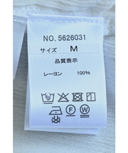 marjour(マージュール)の「AIRY CREPE OPEN TUNIC(シャツ/ブラウス・レディース・ブラック/オフホワイト・M)」の3枚目の写真