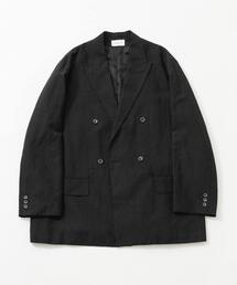 new basic　WOOL LINEN DOUBLE JACKET