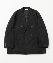 new basic　WOOL LINEN DOUBLE JACKET