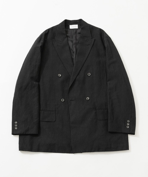 URBAN RESEARCH(アーバンリサーチ)の「new basic WOOL LINEN DOUBLE JACKET(テーラードジャケット・メンズ・ブラック・MEDIUM/LARGE)」の1枚目の写真