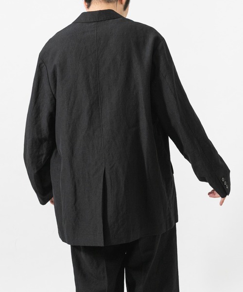 URBAN RESEARCH(アーバンリサーチ)の「new basic WOOL LINEN DOUBLE JACKET(テーラードジャケット・メンズ・ブラック・MEDIUM/LARGE)」の5枚目の写真