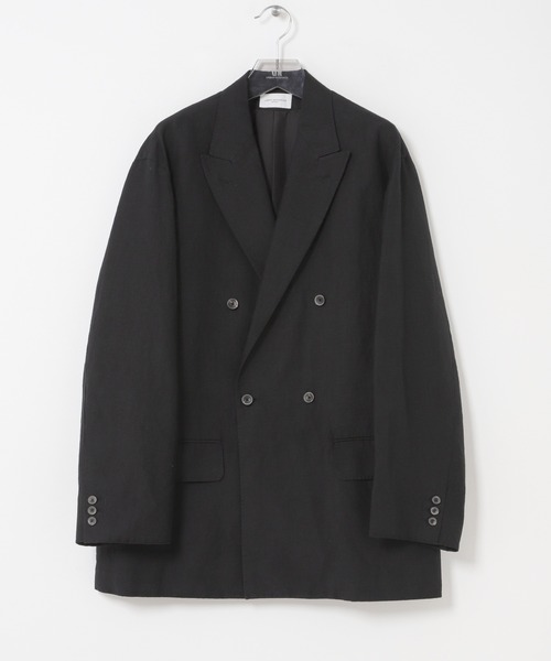 URBAN RESEARCH(アーバンリサーチ)の「new basic WOOL LINEN DOUBLE JACKET(テーラードジャケット・メンズ・ブラック・MEDIUM/LARGE)」の7枚目の写真