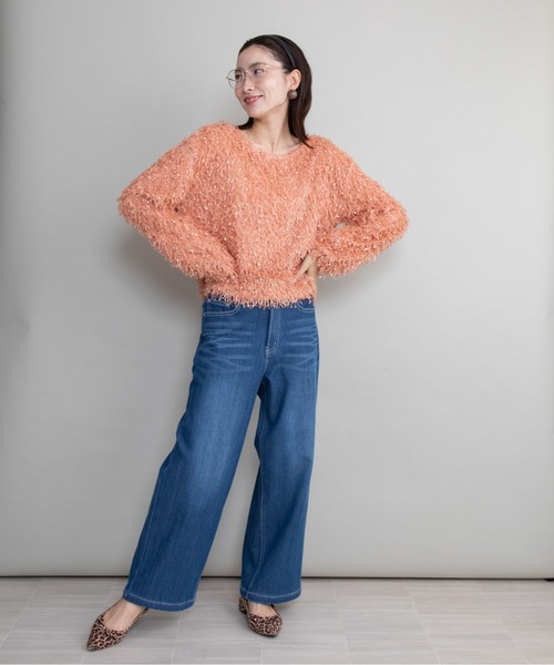 lodie(ロディ)の「ファンシーニット プルオーバー(ニット/セーター・レディース・ブラック/パープル/オレンジ/ベージュ・FREE)」の13枚目の写真