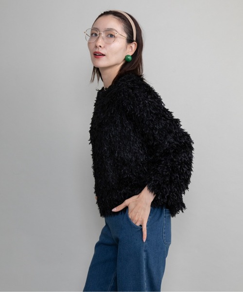 lodie(ロディ)の「ファンシーニット プルオーバー(ニット/セーター・レディース・ブラック/パープル/オレンジ/ベージュ・FREE)」の22枚目の写真