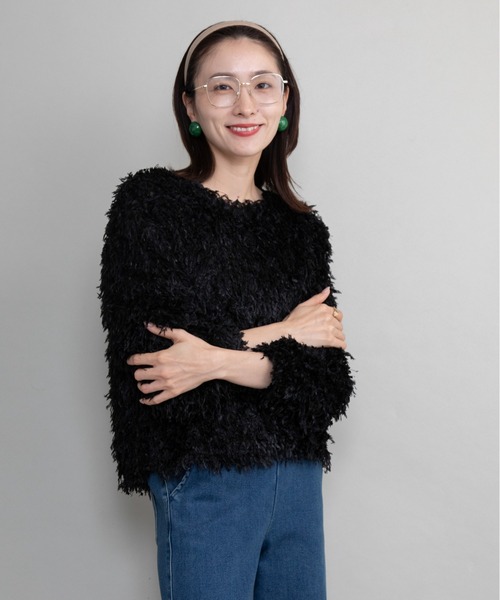 lodie(ロディ)の「ファンシーニット プルオーバー(ニット/セーター・レディース・ブラック/パープル/オレンジ/ベージュ・FREE)」の15枚目の写真