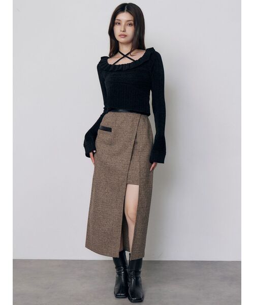 MURUA(ムルーア)の「スクエアトゥミドルブーツ(ブーツ・レディース・シルバー/ブラック・23.5/22.5/24.5)」の15枚目の写真