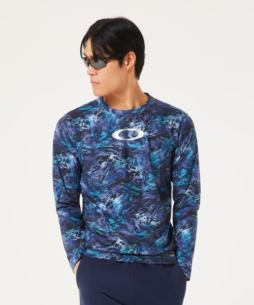 OAKLEY(オークリー)の「オークリー STRIKING QD LS GRAPHIC TEE 8.0/Tシャツ/トレーニング/ベースボール/メンズ/OAKLEY(Tシャツ/カットソー・メンズ・ブルー系その他・S/M/L)」の1枚目の写真