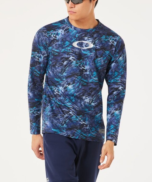 OAKLEY(オークリー)の「オークリー STRIKING QD LS GRAPHIC TEE 8.0/Tシャツ/トレーニング/ベースボール/メンズ/OAKLEY(Tシャツ/カットソー・メンズ・ブルー系その他・S/M/L)」の2枚目の写真